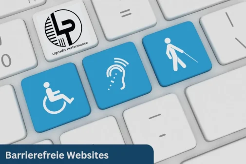 Tastatur mit Lignadis Performance Logo und Symbolen für Barrierefreiheit